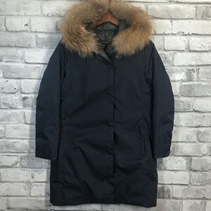 Weekend Max Mara Winter Jacket with Fur trim Hood Size 6